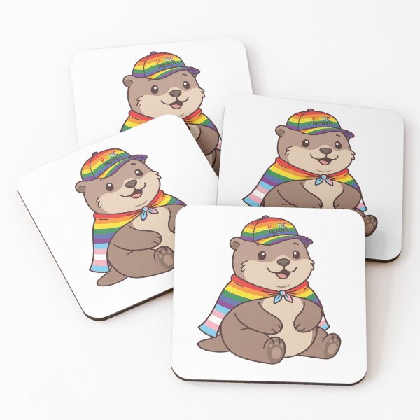 Item preview, Cute Sea Otter Pride - Aesthetic Rainbow Hat & Transgender Cape Art designed and sold by Wittylayer.