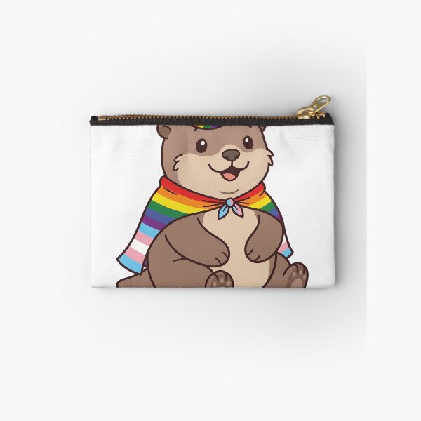Item preview, Cute Sea Otter Pride - Aesthetic Rainbow Hat & Transgender Cape Art designed and sold by Wittylayer.
