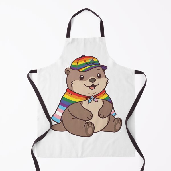 Item preview, Cute Sea Otter Pride - Aesthetic Rainbow Hat & Transgender Cape Art designed and sold by Wittylayer.