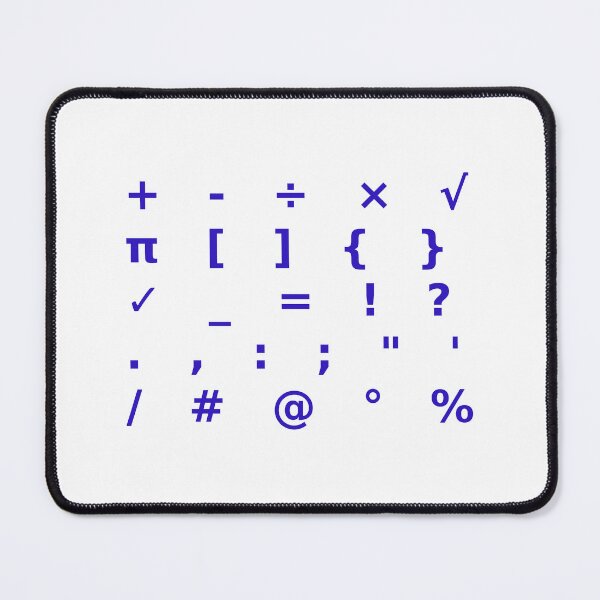 Item preview, Minimalist Navy Blue Mathematical and Grammar Symbols Pattern designed and sold by PixelParinda.