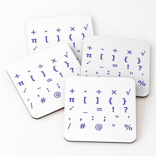 Item preview, Minimalist Navy Blue Mathematical and Grammar Symbols Pattern designed and sold by PixelParinda.