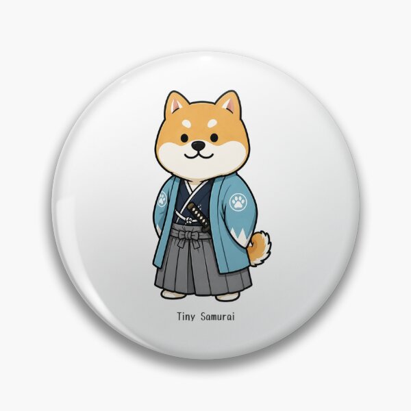 Item preview, Tiny Samurai Shiba Inu – Kawaii Japanese Dog Design designed and sold by Mayuri Japan Studio.