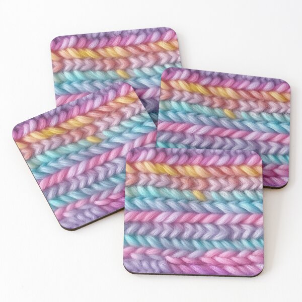 Item preview, Pastel Rainbow Fluffy Chunky Knit Photo Texture designed and sold by DigitaICraft.