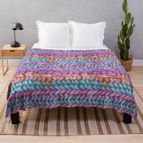 Item preview, Pastel Rainbow Fluffy Chunky Knit Photo Texture designed and sold by DigitaICraft.