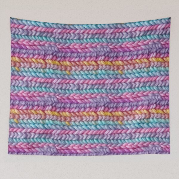 Item preview, Pastel Rainbow Fluffy Chunky Knit Photo Texture designed and sold by DigitaICraft.