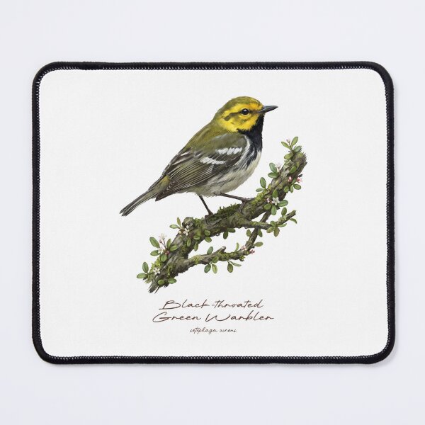 Item preview, Black-throated Green Warbler on Flowery Branch designed and sold by Takeda-art.