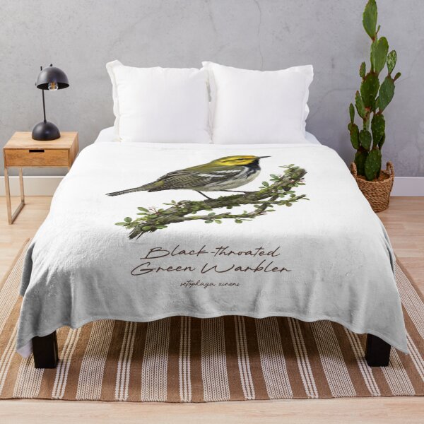 Item preview, Black-throated Green Warbler on Flowery Branch designed and sold by Takeda-art.