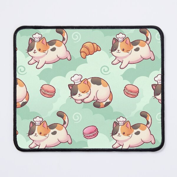 Item preview, Sleeping Pastry Chef Calico Cats Pattern designed and sold by LyoniHERA.