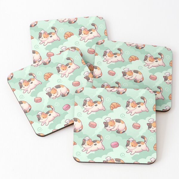 Item preview, Sleeping Pastry Chef Calico Cats Pattern designed and sold by LyoniHERA.