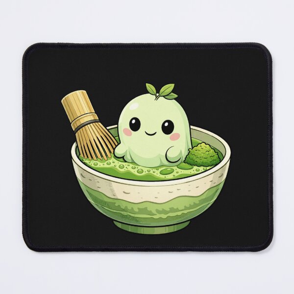 Item preview, Kawaii Matcha Mochi Tea Whisk Cute Character designed and sold by Tsugraf Designs.