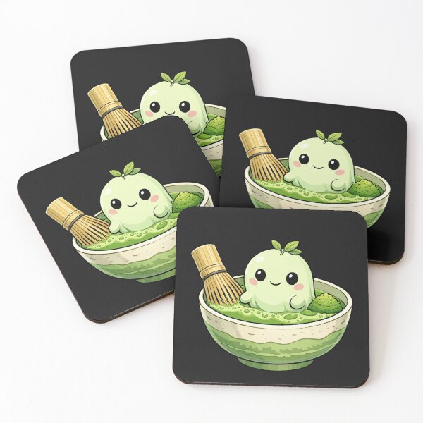 Item preview, Kawaii Matcha Mochi Tea Whisk Cute Character designed and sold by Tsugraf Designs.
