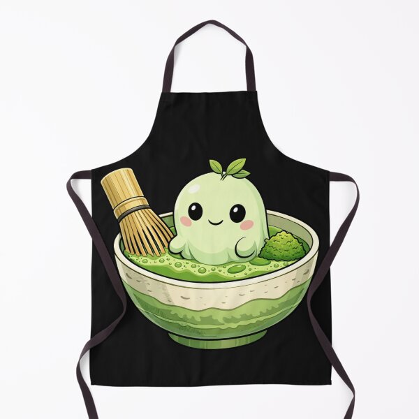 Item preview, Kawaii Matcha Mochi Tea Whisk Cute Character designed and sold by Tsugraf Designs.