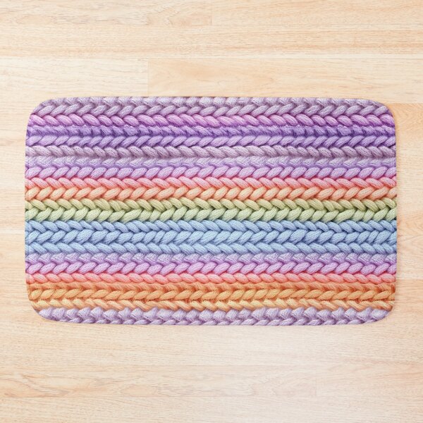 Item preview, Pastel Rainbow Chunky V-Stitch Knit Photo Texture designed and sold by DigitaICraft.