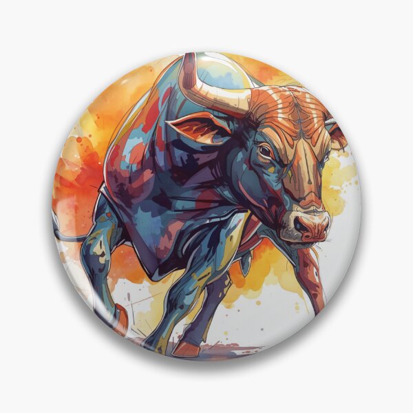Artikelvorschau, Majestätischer Stier – Ausdrucksstarke digitale Malerei entworfen und verkauft von Art-Design-EM.