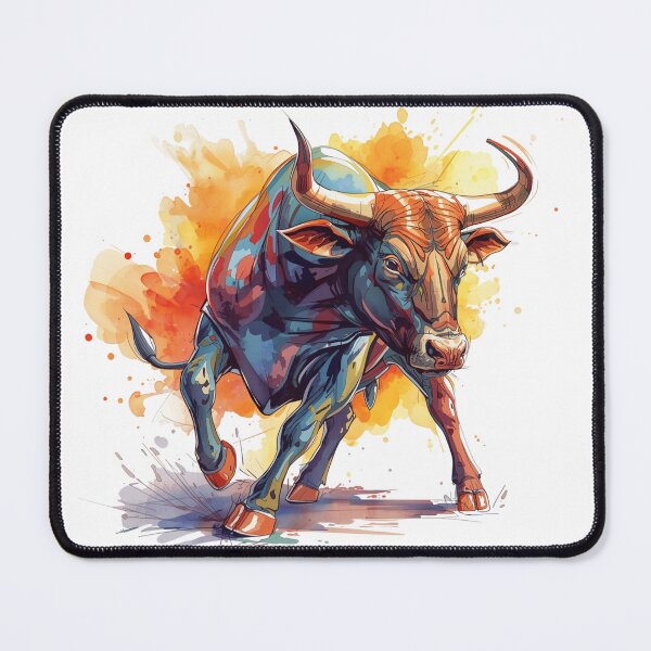 Item preview, Majestic Bull – Powerful Digital Painting Art designed and sold by Art-Design-EM.