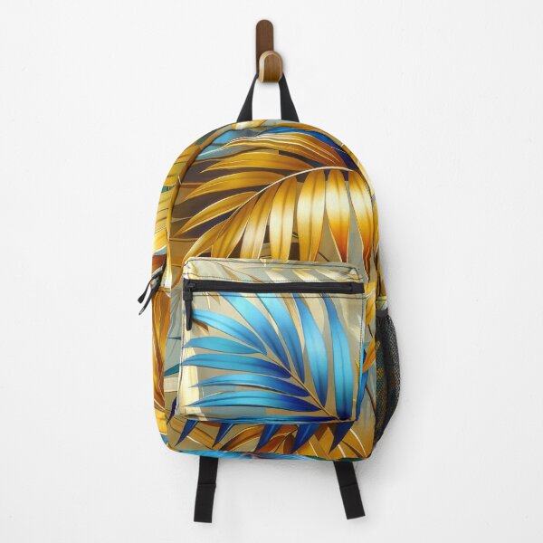 Item preview, Palm Leaves in Gold and Blue designed and sold by MargaretWiktor.
