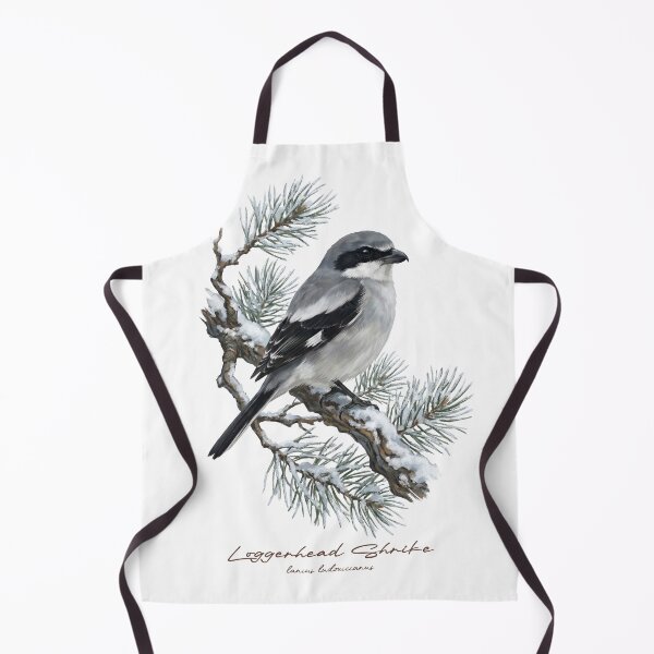Item preview, Loggerhead Shrike on Snowy Pine Tree designed and sold by Takeda-art.