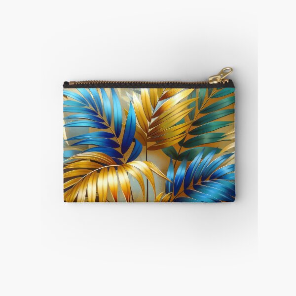 Item preview, Palm Leaves in Gold and Blue designed and sold by MargaretWiktor.
