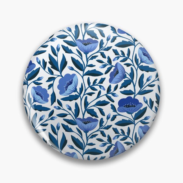 Item preview, Pretty blue poppy flowers on white designed and sold by Jennifer Ladd.