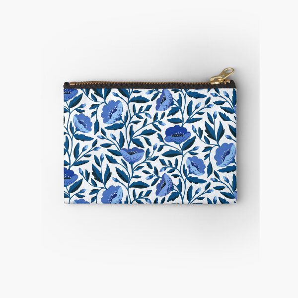 Item preview, Pretty blue poppy flowers on white designed and sold by Jennifer Ladd.