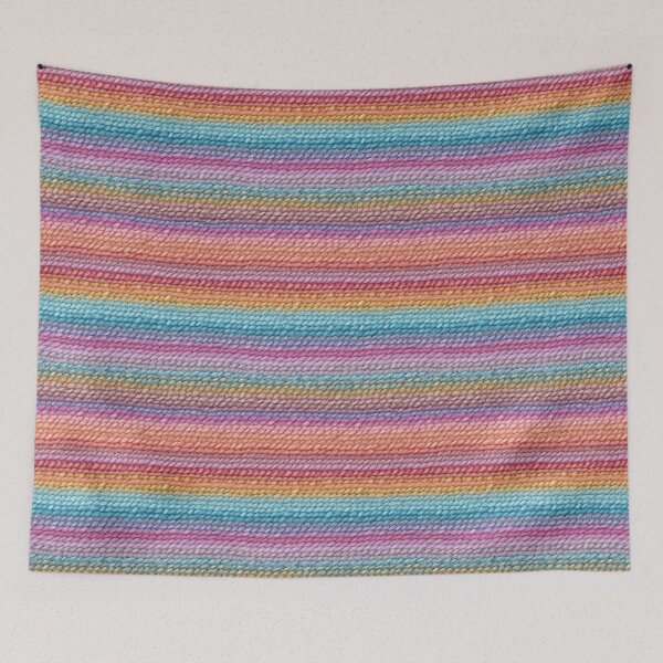 Item preview, Warm Rainbow Fine Knit Stripe Photo Texture designed and sold by DigitaICraft.