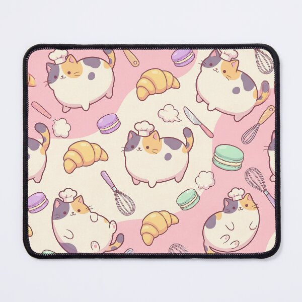 Item preview, Cute Calico Cat Pastry Chef Pattern designed and sold by LyoniHERA.