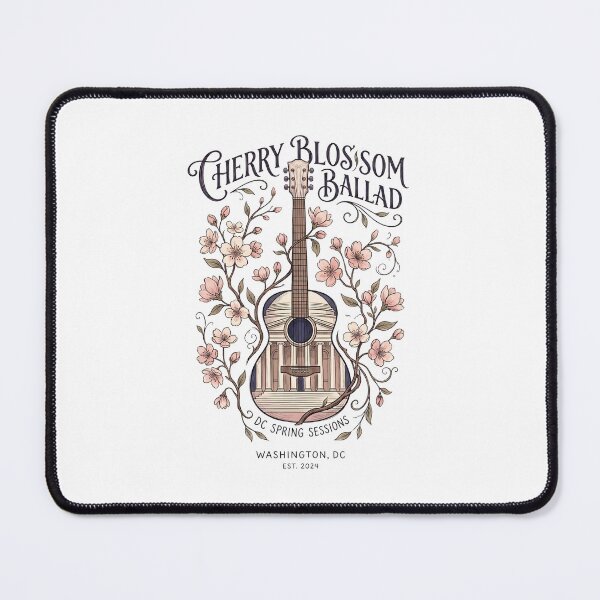 Item preview, Cherry Blossom Ballad Washington DC Spring Sessions Guitar Design designed and sold by Fenay Designs.