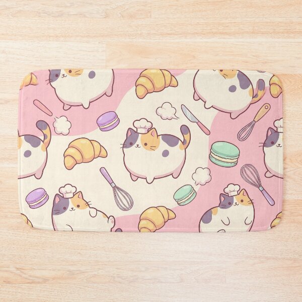 Item preview, Cute Calico Cat Pastry Chef Pattern designed and sold by LyoniHERA.