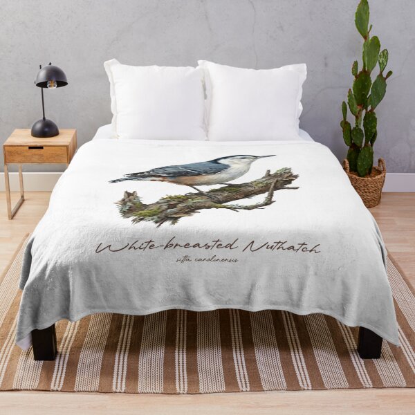 Item preview, White-breasted Nuthatch on Mossy Branch designed and sold by Takeda-art.
