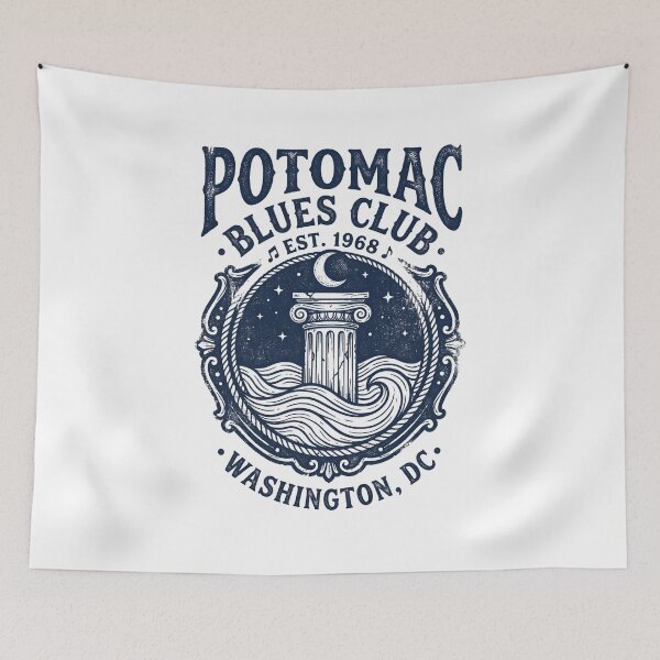 Item preview, Potomac Blues Club Washington DC Est 1968 Vintage Design designed and sold by Fenay Designs.
