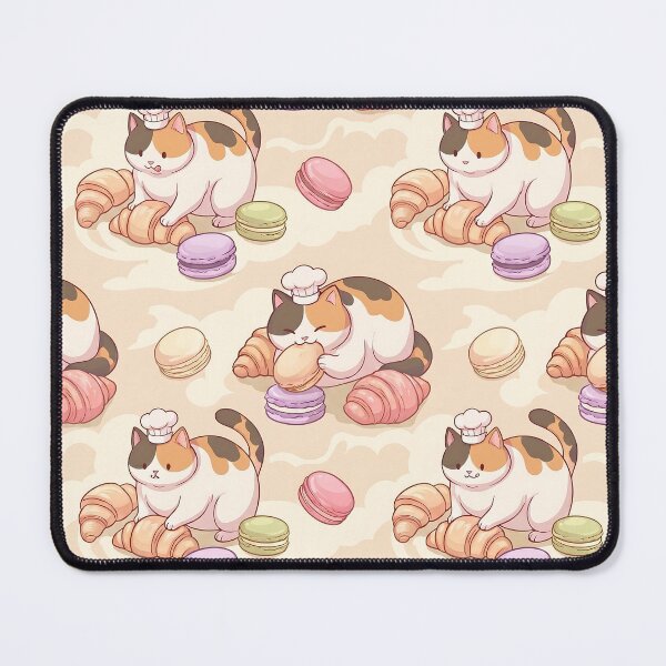 Item preview, Calico Cat Pastry Chef Beige Pattern designed and sold by LyoniHERA.
