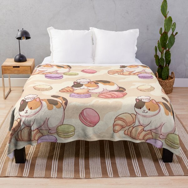 Item preview, Calico Cat Pastry Chef Beige Pattern designed and sold by LyoniHERA.