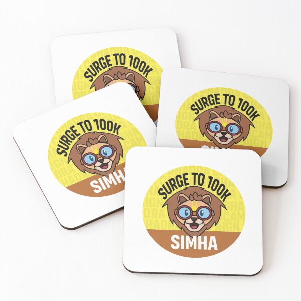 Item preview, Surge to 100K - Simha badge designed and sold by Bhaktivedanta Book Trust.