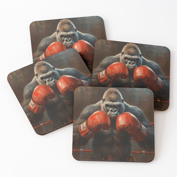 Item preview, Knockout Gorilla – Fierce Boxing Canvas Art designed and sold by Art-Design-EM.