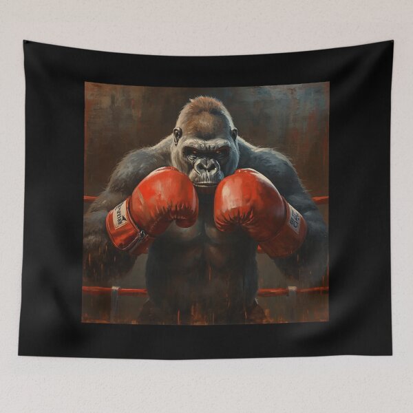 Item preview, Knockout Gorilla – Fierce Boxing Canvas Art designed and sold by Art-Design-EM.