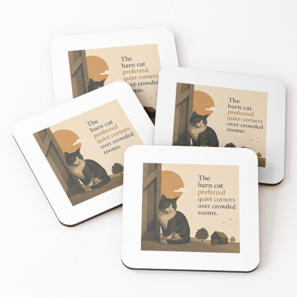 Item preview, The barn cat preferred quiet corners over crowdwed rooms. designed and sold by NorthKind.