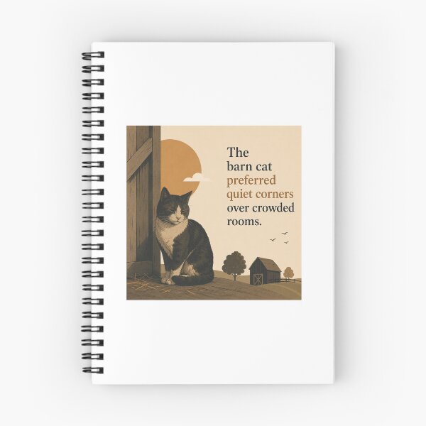 Item preview, The barn cat preferred quiet corners over crowdwed rooms. designed and sold by NorthKind.