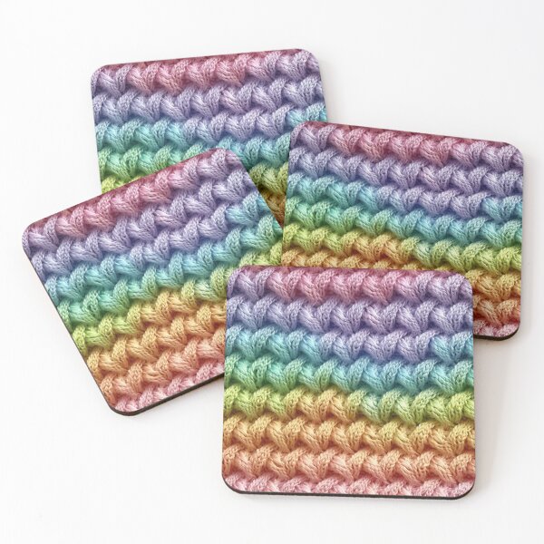 Item preview, Pastel Rainbow Twisted Crochet Stripe Photo Texture designed and sold by DigitaICraft.
