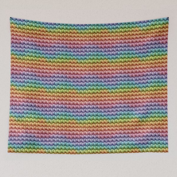 Item preview, Pastel Rainbow Twisted Crochet Stripe Photo Texture designed and sold by DigitaICraft.