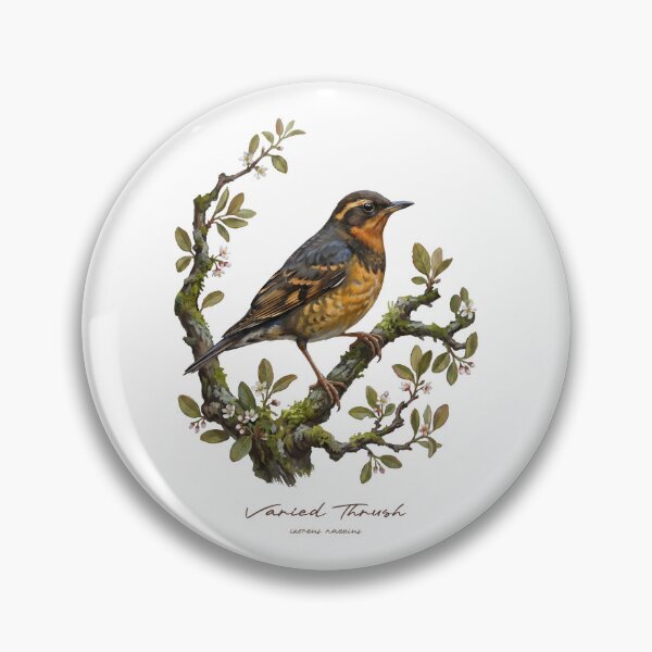 Item preview, Varied Thrush on Flowery Branch designed and sold by Takeda-art.