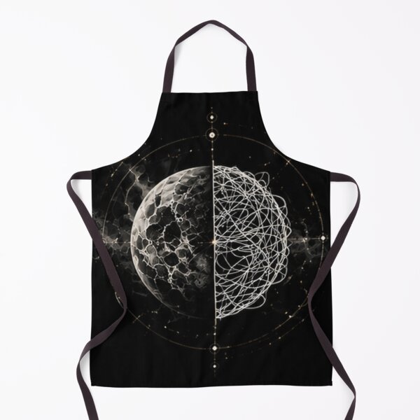 Item preview, Celestial Chaos Split Moon Abstract Art designed and sold by Chaos world.