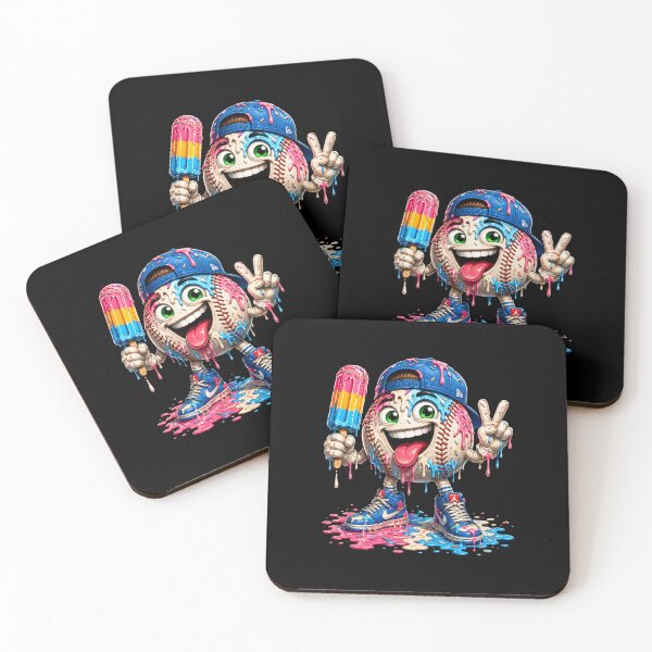 Item preview, Baseball Character Peace Sign Popsicle Summer Fun designed and sold by FormalDehyena.