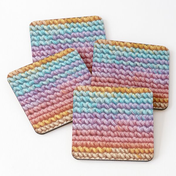 Item preview, Rainbow Crochet Stripe Photo Texture designed and sold by DigitaICraft.