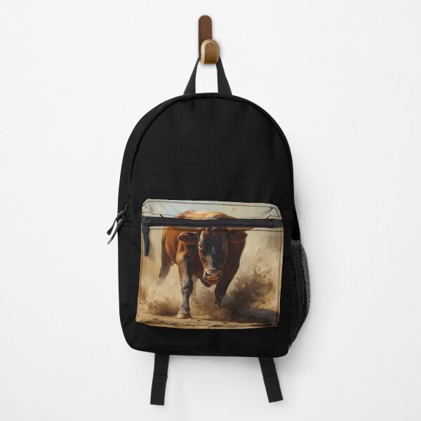 Item preview, Charging Bull – Rustic Canvas Painting Power Art designed and sold by Art-Design-EM.