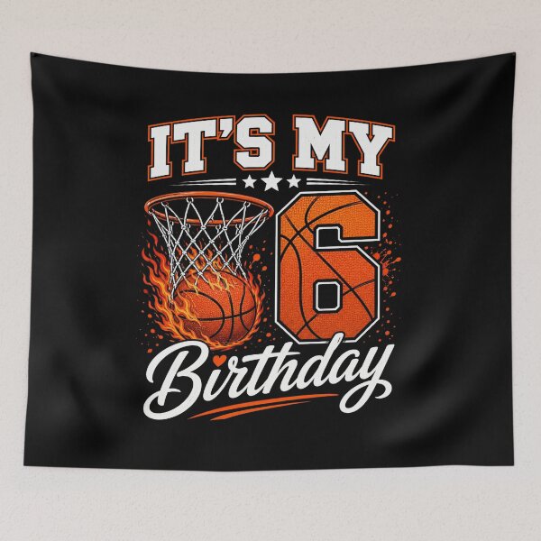 Item preview, It's My 6 Birthday Basketball Sixth Birthday Boy Girl designed and sold by FormalDehyena.