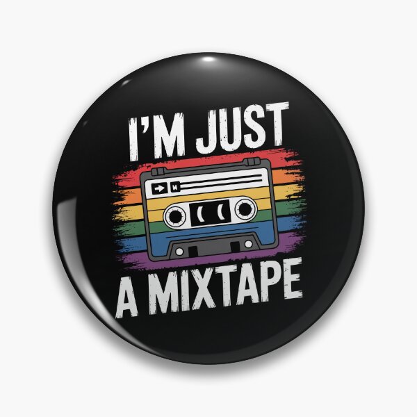 Item preview, I'm Just A Mixtape Funny Bisexual Pride Gift LGBT Humor designed and sold by Say It With Ink.