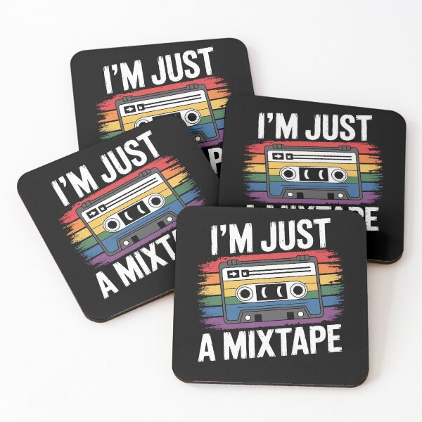 Item preview, I'm Just A Mixtape Funny Bisexual Pride Gift LGBT Humor designed and sold by Say It With Ink.