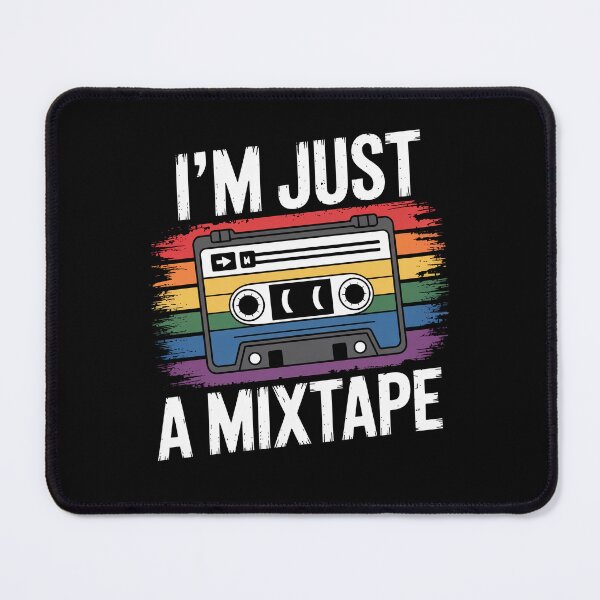 Item preview, I'm Just A Mixtape Funny Bisexual Pride Gift LGBT Humor designed and sold by Say It With Ink.