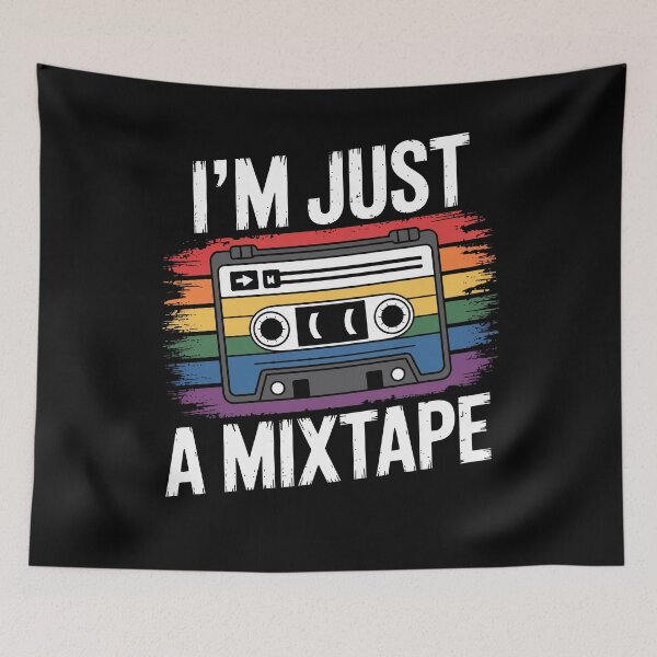 Item preview, I'm Just A Mixtape Funny Bisexual Pride Gift LGBT Humor designed and sold by Say It With Ink.