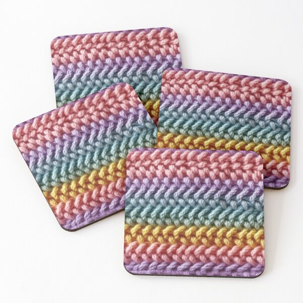 Item preview, Pastel Rainbow Chunky Knit Bold Stripe Photo Texture designed and sold by DigitaICraft.